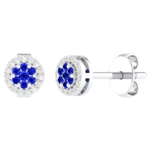 Sapphire Cocktail Stud Earrings in 18k gold