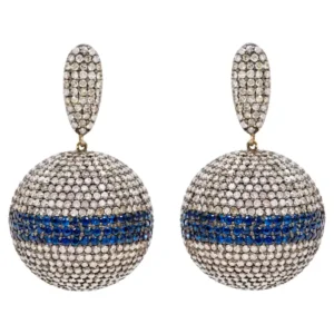 Victorian Style Diamond and Sapphire Cocktail