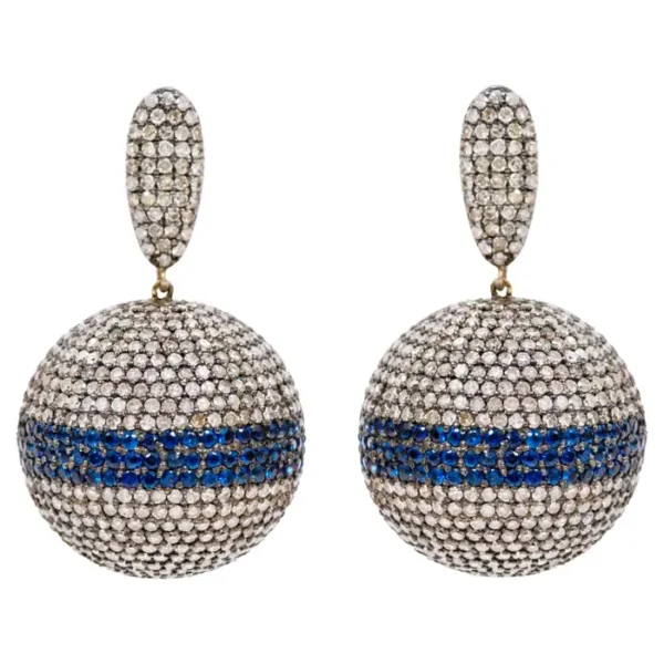 Victorian Style Diamond and Sapphire Cocktail