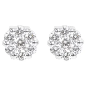 Diamond "Illusion-Set" Stud Earrings