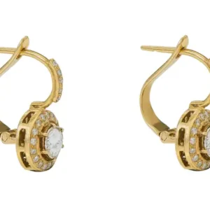 Rose-Cut Solitaire Diamond Drop Earrings