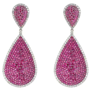 Diamond and Ruby Fashion Earrings