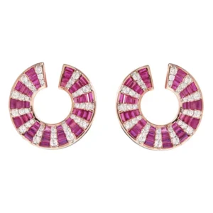 Ruby and Diamond Earrings