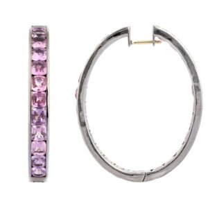 Diamond, Opal and Tanzanite Stud Earrings