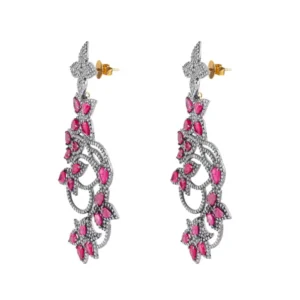 Diamond and Ruby Earrings