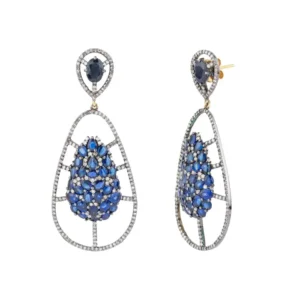 Diamond and Sapphire Cocktail Earrings